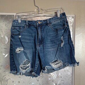 High Waist Ripped Jeans - Size XXL (fits like an XL)